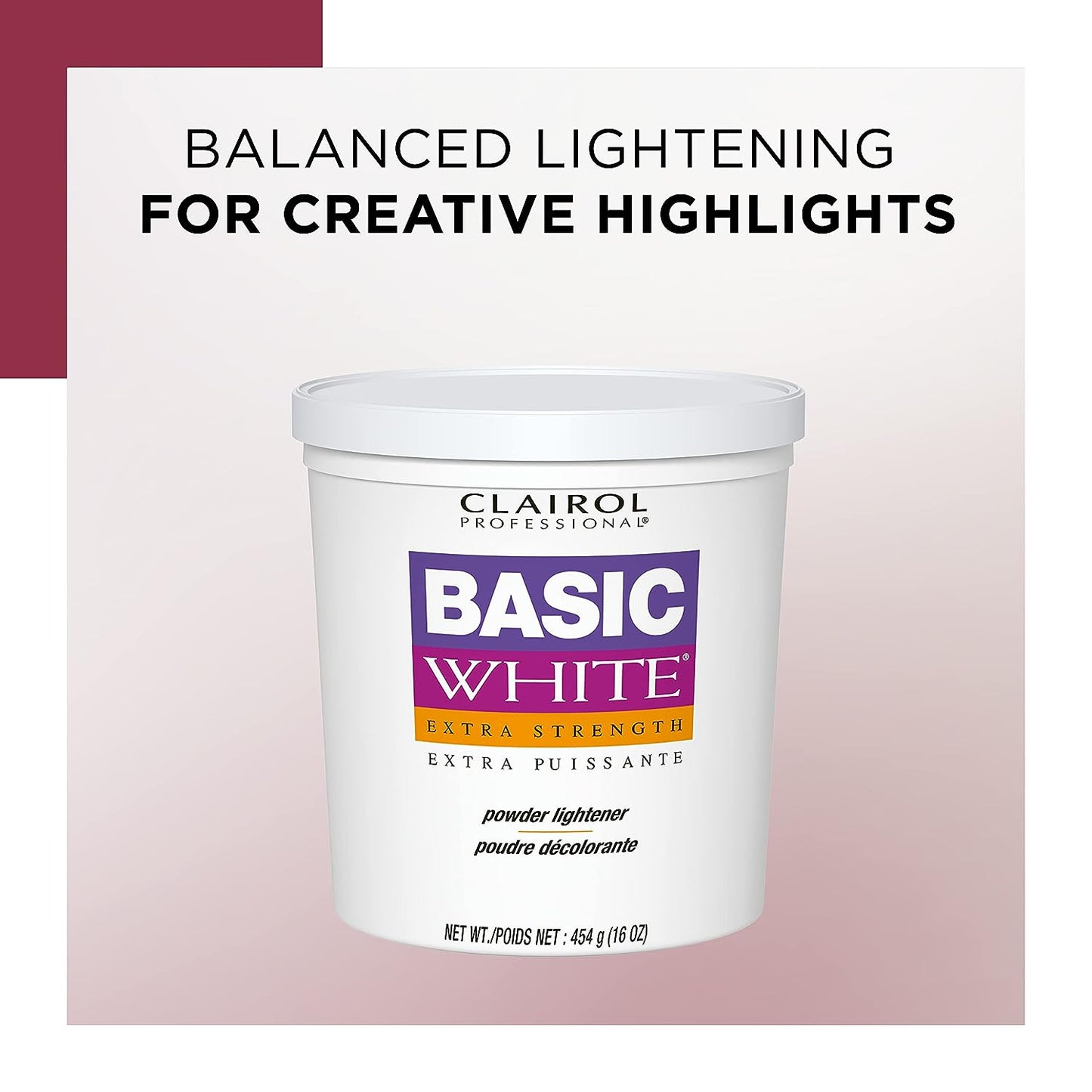 Basic White Powder Lightener Bleach 16oz